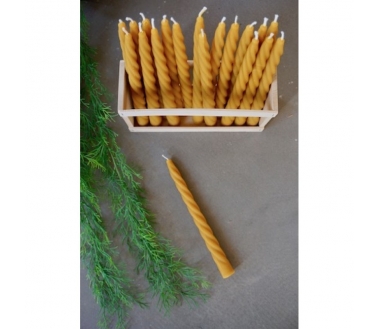 Twisted Beeswax Candles-100%Pure/Organic