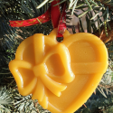 Kalėdinis bičių vaško eglutės žaisliukas "Širdelė"