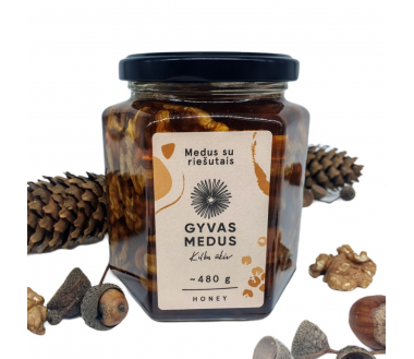 Medus su Riešutais "Miksas" 500g.