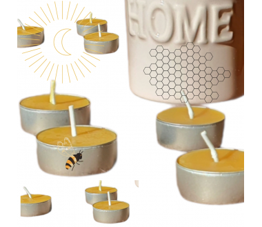 Beeswax candle "Tea" - 100% Pure and Natural